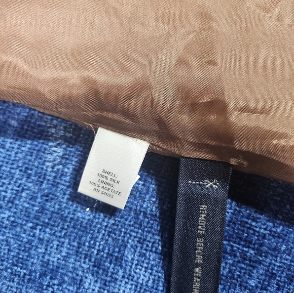 NEW Banana Republic Silk Tube Top 12 Large Orange Brown - Picture 6 of 7